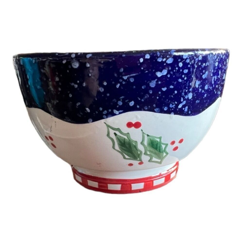 Vintage Smuckers 2001 Numbered Collectible Ice Cream Holiday Christmas Bowl